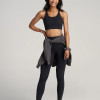 Custom Logo U-shaped Crisscross Back Compression Black Sports Bra