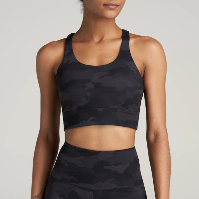 Women Crisscross Back Camouflage Sports Bra