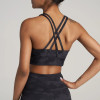 Women Crisscross Back Camouflage Sports Bra