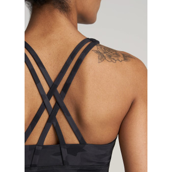 Custom Logo Women Crisscross Back Camouflage Sports Bra Manufacturer