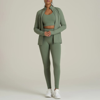 High Waisted Full Length Leggings Polyester Fabric Workout Leggings