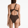 Women Swimwear Suit One Shoulder Rib Asymmetric Trikini