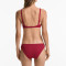 Women Beachwear Swimsuit Rib Bikini Set Briefs Trikini - Red