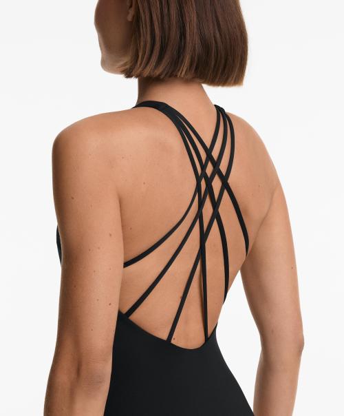 Women Jumpsuits Coveralls Swimwear Crossover Strap Halter Swimsuit