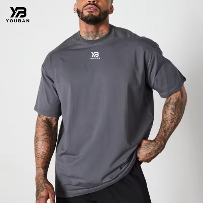 YOUBAN Cotton Men's T Shirts Silk-screen Printing Cotton Oversized T Shirts Activewear Manufacturer