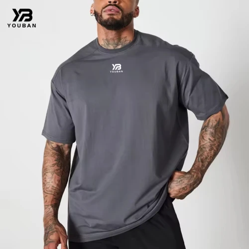 YOUBAN Cotton Men's T Shirts Silk-screen Printing Cotton Oversized T Shirts Activewear Manufacturer