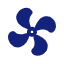 Plastic fan icon