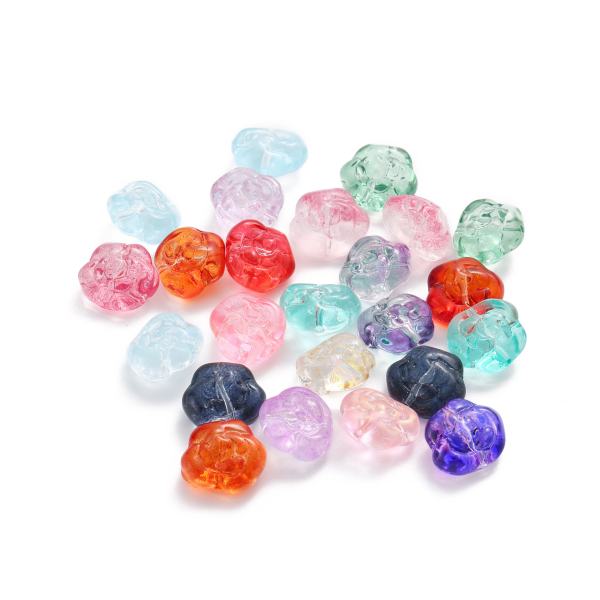 Rose-shaped glass beads, high-quality, for jewelry, DIY, floral. W/R available.