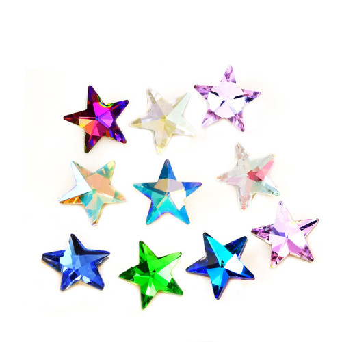 Five-pointed star K9 rhinestone  Sparkling & Delicate  High-Quality K9 Glass, precision cut star shape. For jewelry, DIY, party decor. Wholesale & Retail.