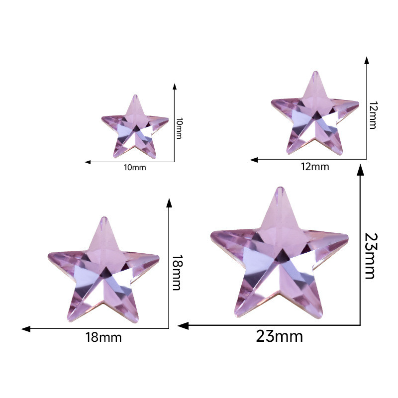 Five-pointed star K9 rhinestone