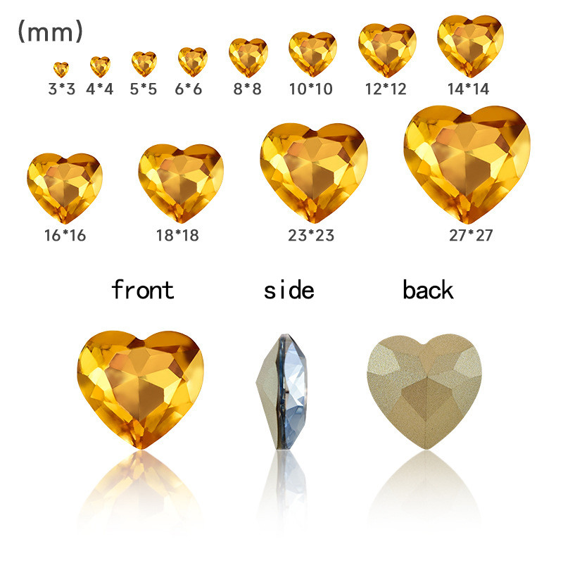  Heart K9 shape rhinestones