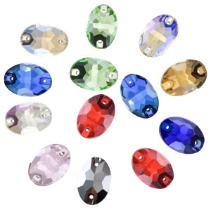 Wholesale Oval K9 stitched rhinestones for jewelry and fashion, high-quality, elegant and sparkly.