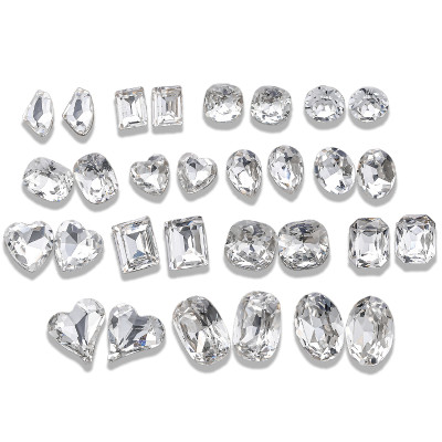 Pointed bottom nail art rhinestones, high-quality glass crystals. Multiple shapes & sizes. For nail art, DIY, fashion. Wholesale & Retail.