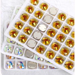 Wholesale Round Double-Hole Rhinestones | OEM K9 Flatback Gems