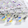 Wholesale Double-Hole Lemon Shape Rhinestones | OEM K9 Flatback Faceted Gems