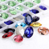 Oval Pointed-Back Glass Diamonds | Industrial Adhesive | Crystal Glass, 3-20mm, Non-Hotfix | for Apparel, Bags, Shoes & Accessories | Bulk & OEM Supply