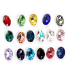 Oval Pointed-Back Glass Diamonds | Industrial Adhesive | Crystal Glass, 3-20mm, Non-Hotfix | for Apparel, Bags, Shoes & Accessories | Bulk & OEM Supply