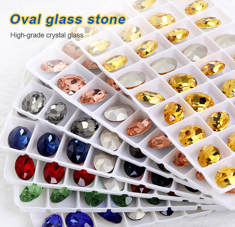 Oval Pointed-Back Fancy Stones