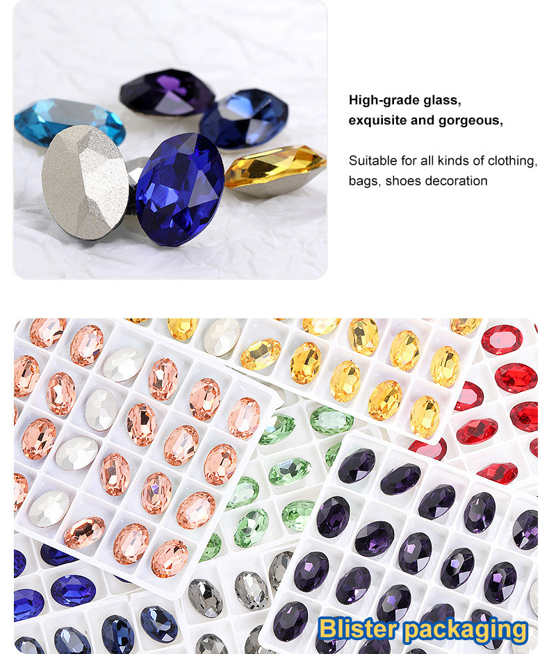 Oval Pointed-Back Fancy Stones