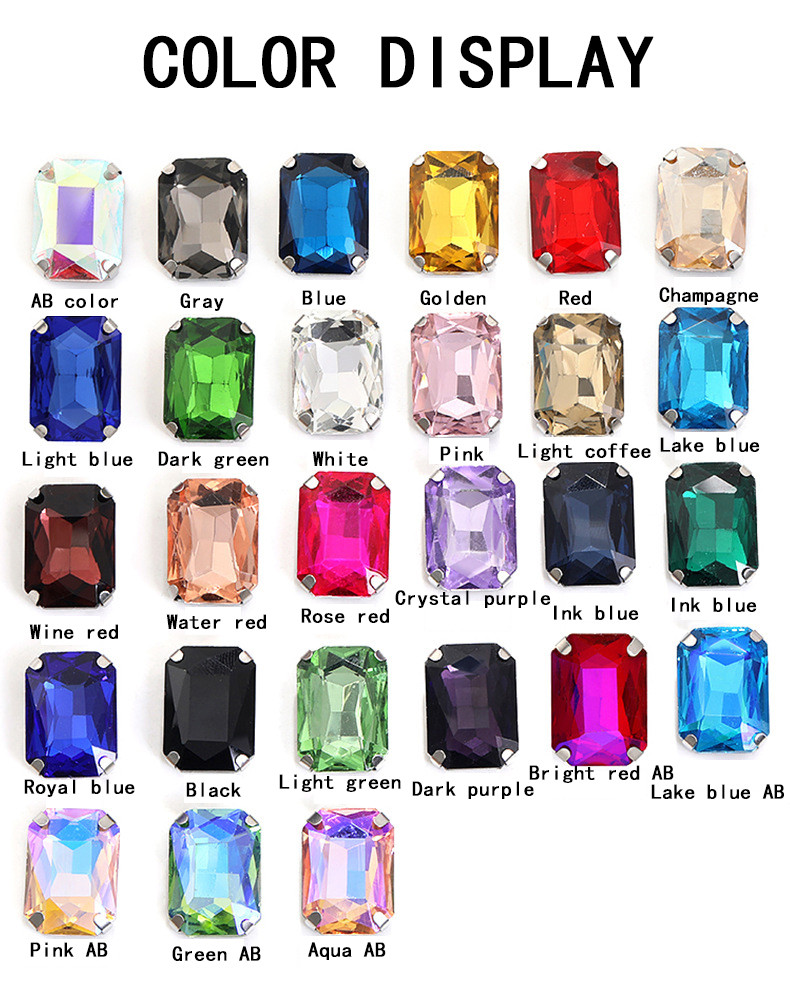 Teardrop Prong Glass Rhinestones