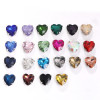 Heart-Shaped Prong-Set Glass Diamond | Sparkling & Durable | Zinc Alloy Base, 10mm Size, Decorative | Wedding Decor/Gift Packaging/Jewelry DIY | B2B E-commerce + Bulk Wholesale