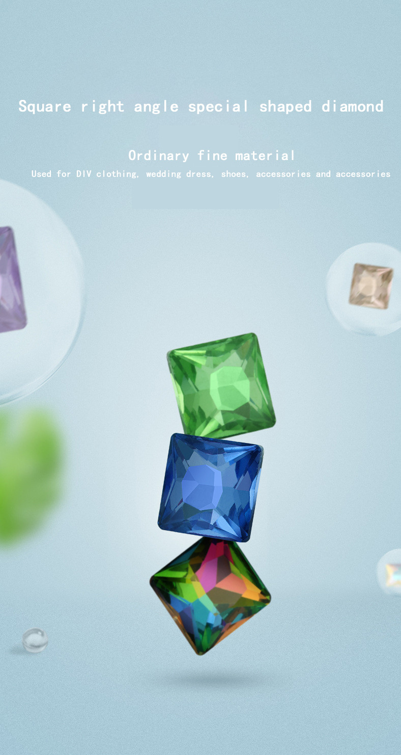 Square Crystal Rhinestones