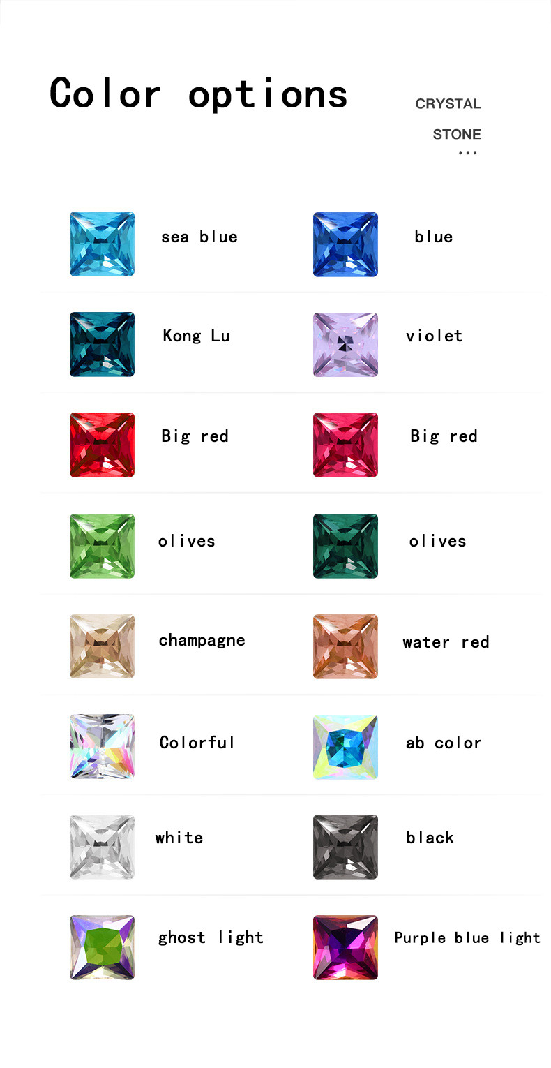 Square Crystal Rhinestones