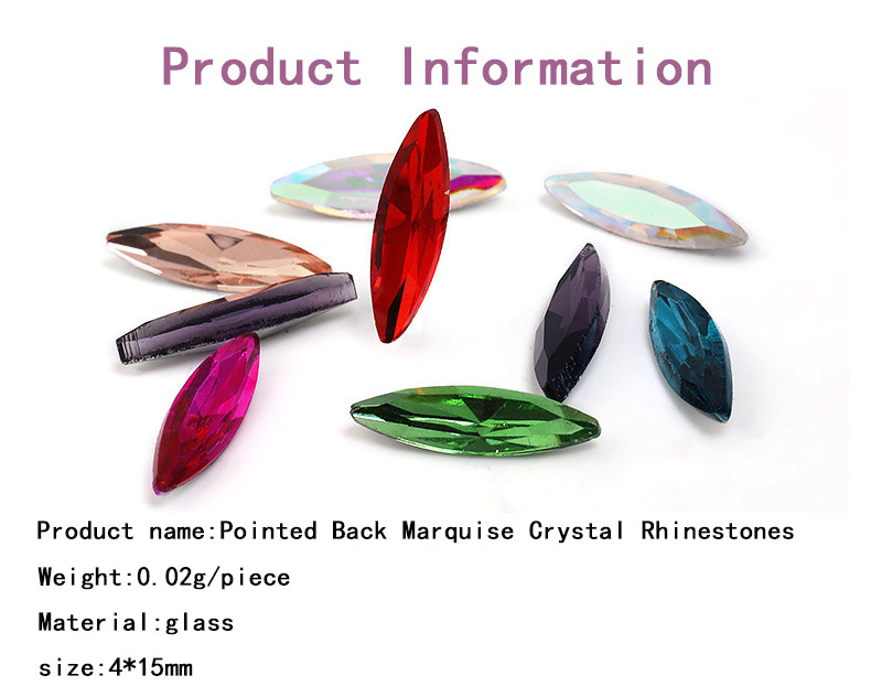 Pointed Back Marquise Crystal Rhinestones