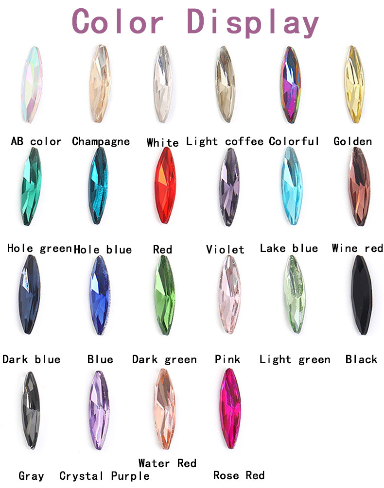 Pointed Back Marquise Crystal Rhinestones