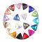 Triangular Fancy Cut Glass Rhinestones | Pointed Back AB Coating | Premium Craft/Jewelry Embellishment