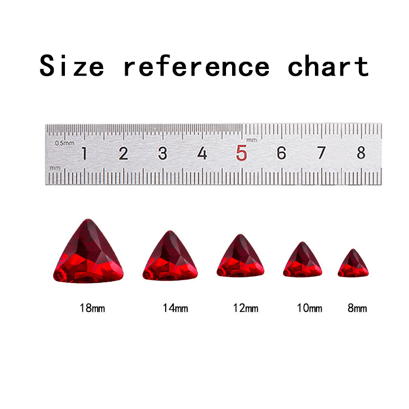 Triangular Fancy Cut Glass Rhinestones