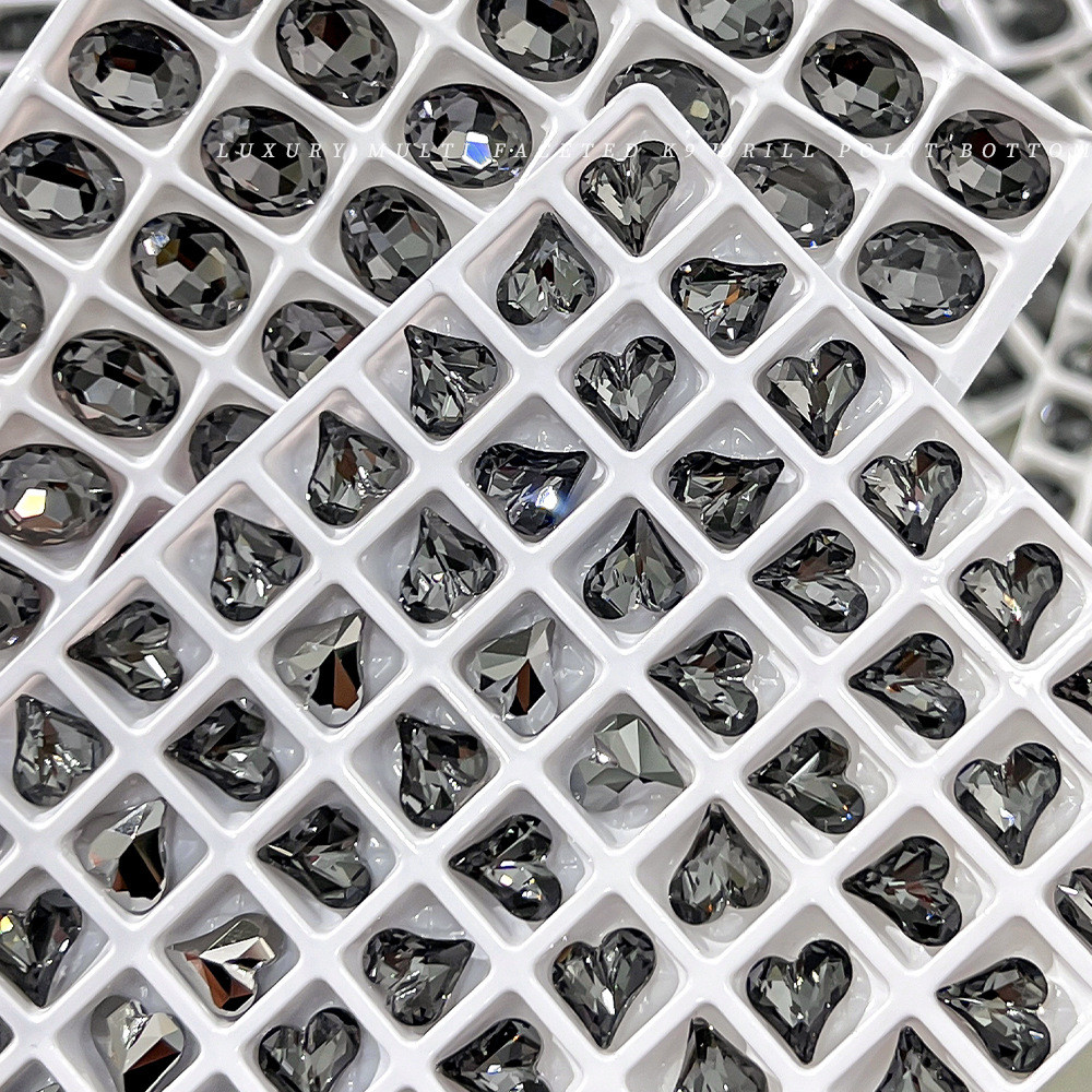 Oval Smooth Aurora Mocha Glass Rhinestones