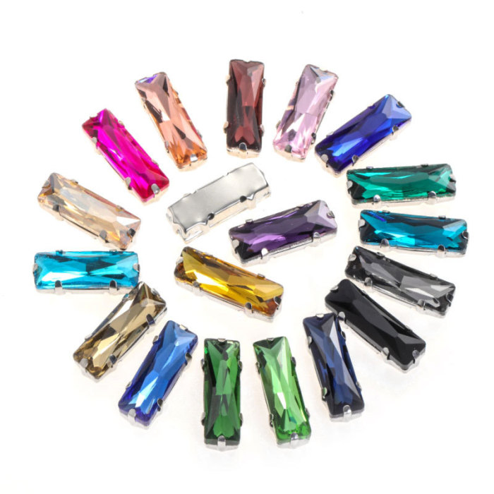 Baguette Prong-Set Rhinestones - Sparkling Strips for Premium Apparel, Accessories & Craft