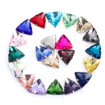 Triangular Glass Claw Rhinestones - Silver Plated Art Gems for Nail Art & Fashion DIY | Scratch-Resistant Anti-Tarnish Claw Gems