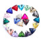 Triangular Glass Claw Rhinestones - Silver Plated Art Gems for Nail Art & Fashion DIY | Scratch-Resistant Anti-Tarnish Claw Gems