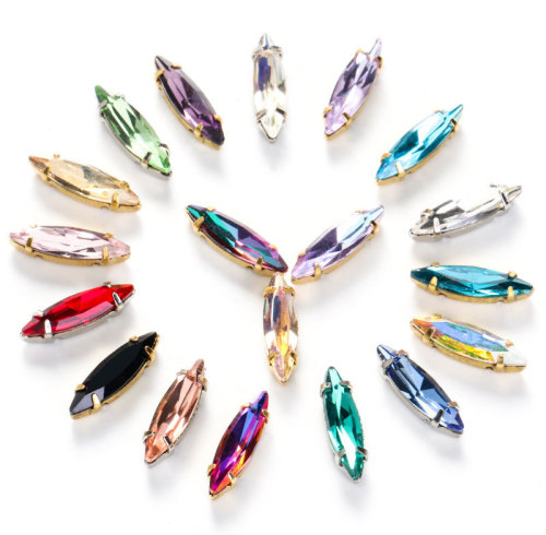 Scratch-Resistant Glass Rhinestones | Crystal AB Coating & Pointed Back Design | for Premium Jewelry & Craft Embellishment | Wholesale/Bulk Supply