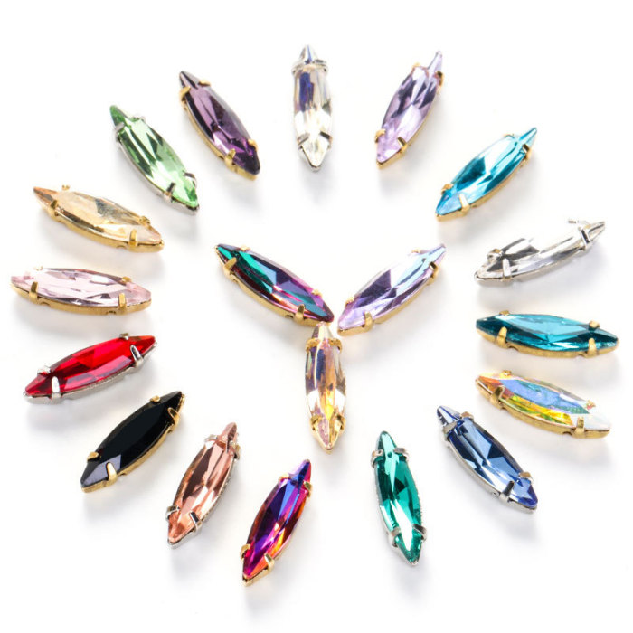 Scratch-Resistant Glass Rhinestones | Crystal AB Coating & Pointed Back Design | for Premium Jewelry & Craft Embellishment | Wholesale/Bulk Supply