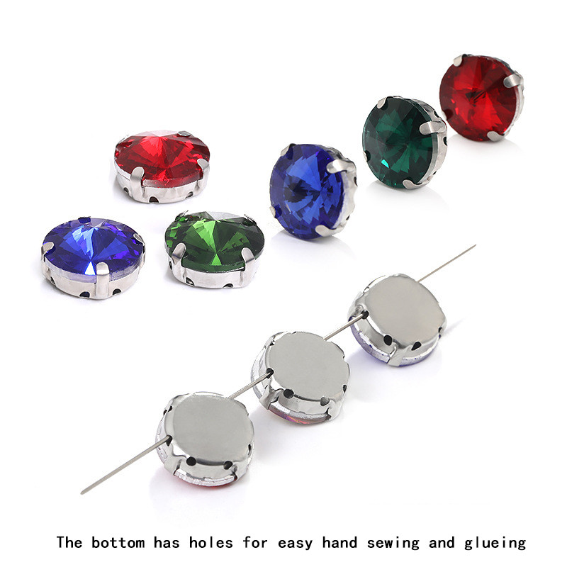 Round Prong-Set Rhinestones