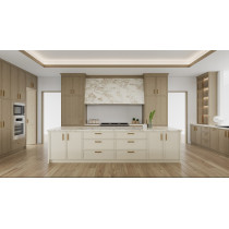 High End Traditional Minimalist  | White Oak Solid Wood| Villa Kitchens Cabinets | ODM Customization