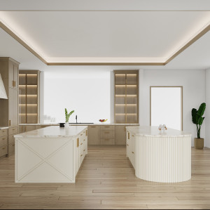 High End Traditional Minimalist  | White Oak Solid Wood| Villa Kitchens Cabinets | ODM Customization