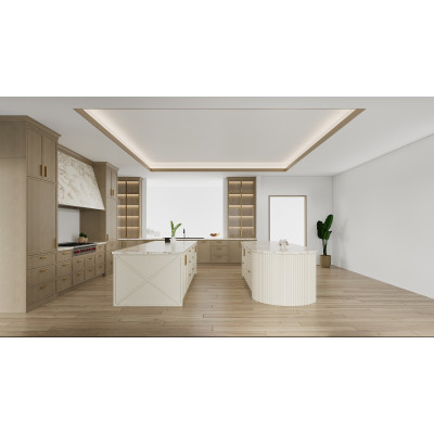 High End Classic style cabinet  | White Oak Solid Wood| Villa Kitchens Cabinets | ODM Customization