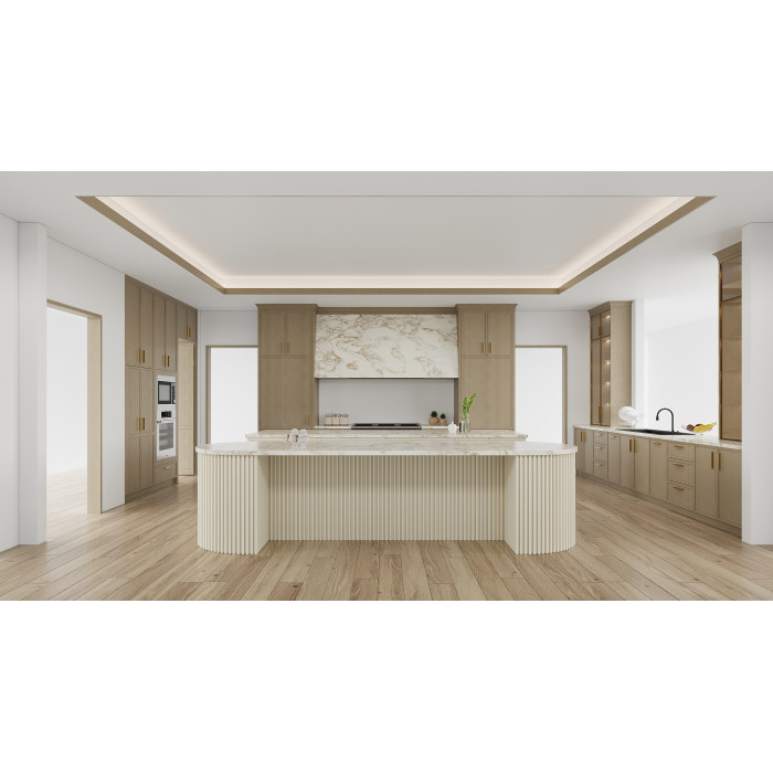 High End Traditional Minimalist  | White Oak Solid Wood| Villa Kitchens Cabinets | ODM Customization