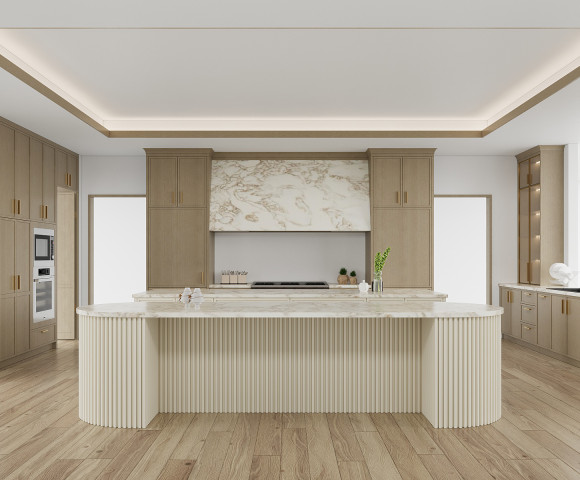 High End Traditional Minimalist | White Oak Solid Wood| Villa Kitchens Cabinets | ODM Customization