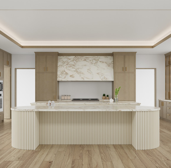 High End Traditional Minimalist | White Oak Solid Wood| Villa Kitchens Cabinets | ODM Customization