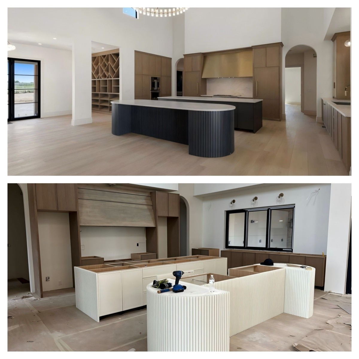 High-End Traditional Customzation Kitchen Cabinet Installation Display