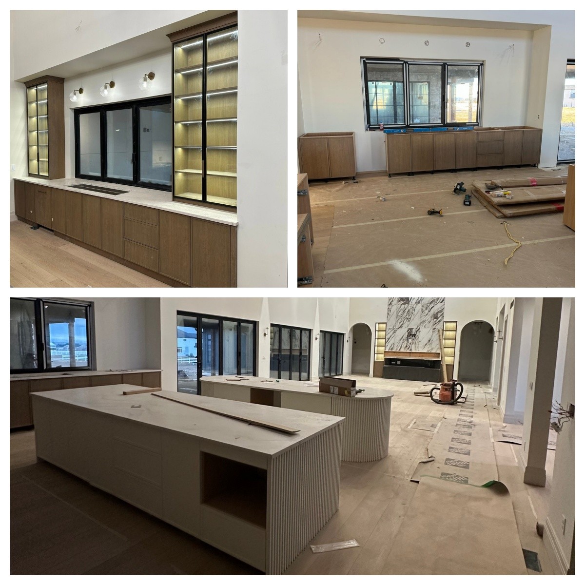 High-End Traditional Customzation Kitchen Cabinet Installation Display