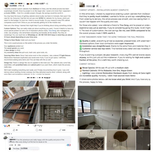 High-End Traditional Customzation Kitchen Cabinet Feedback