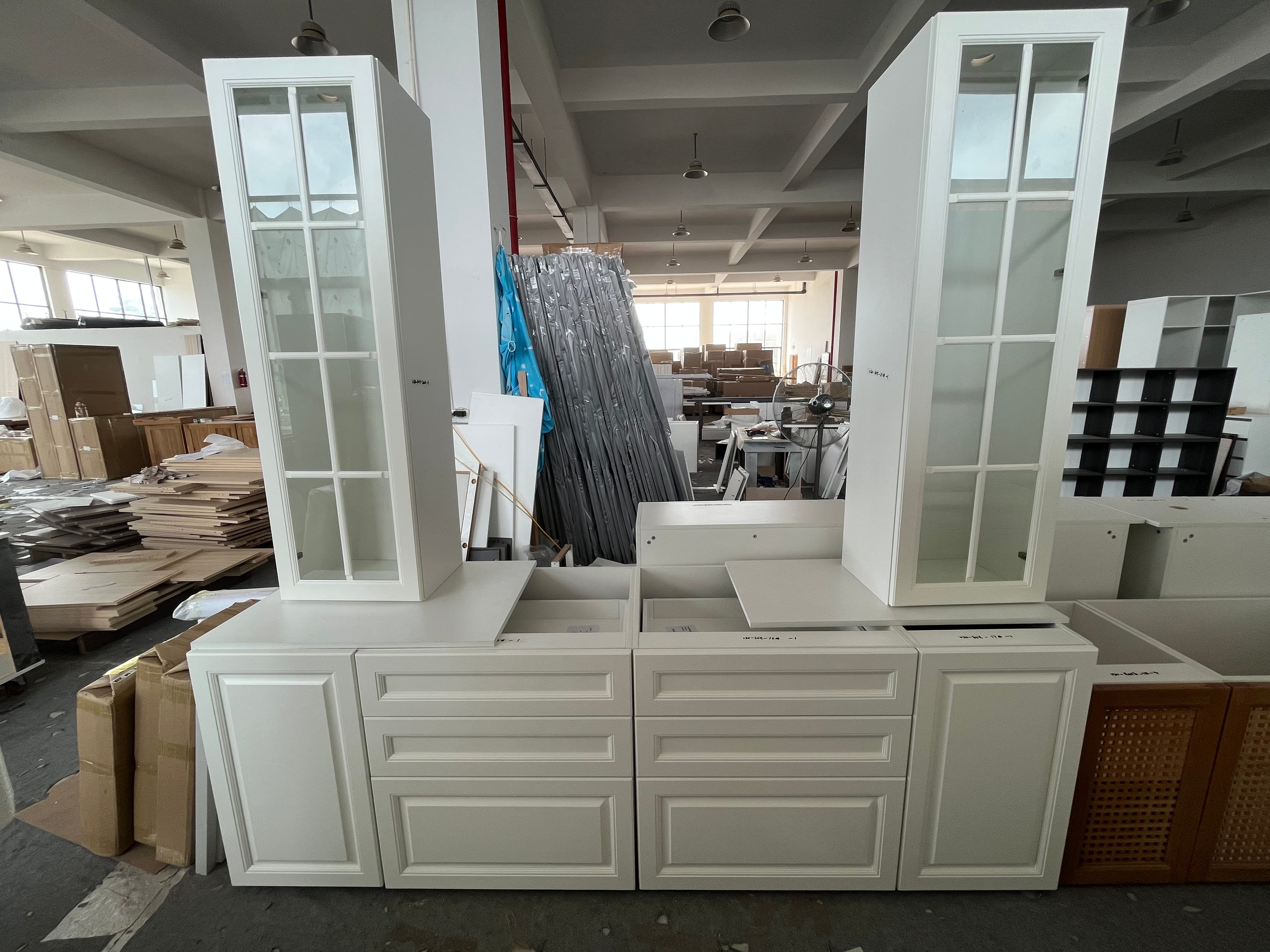 Classic Shaker U-Style Timber Matt Finish Kitchen Cabinets-Inspection Process