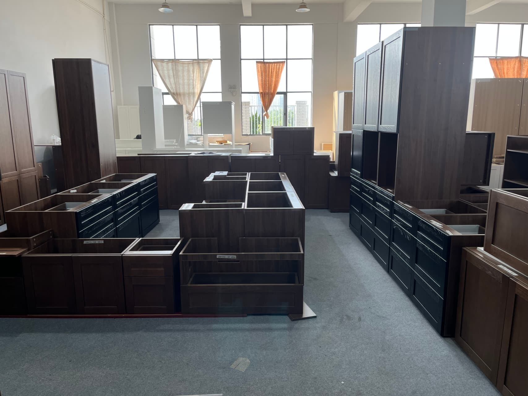 Classic High End Oak Timber Kitchen Cabinets-Inspection Process