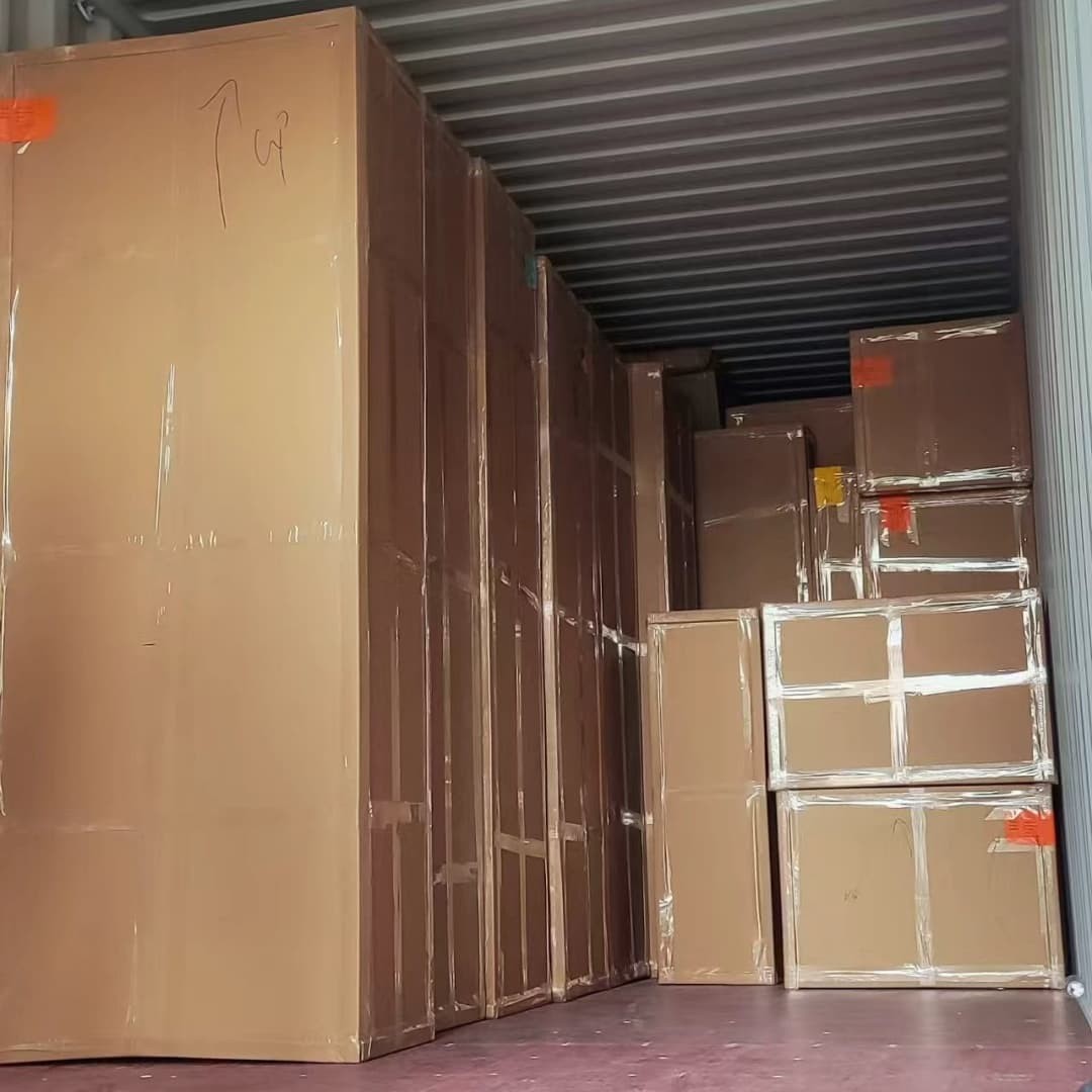 Classic High End Oak Timber Kitchen Cabinets-Shipping